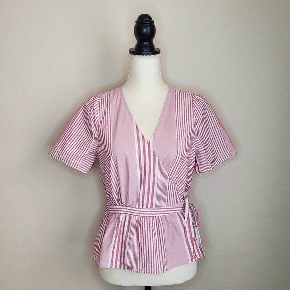 Madewell Pink Striped Top Small - Picture 1 of 7